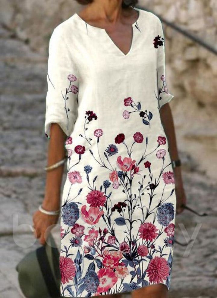 Flora | Charming floral linen dress