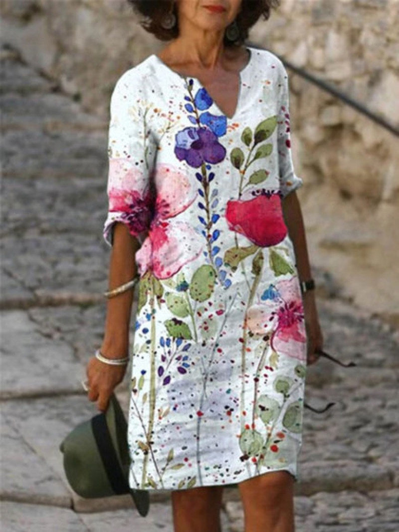 Flora | Charming floral linen dress