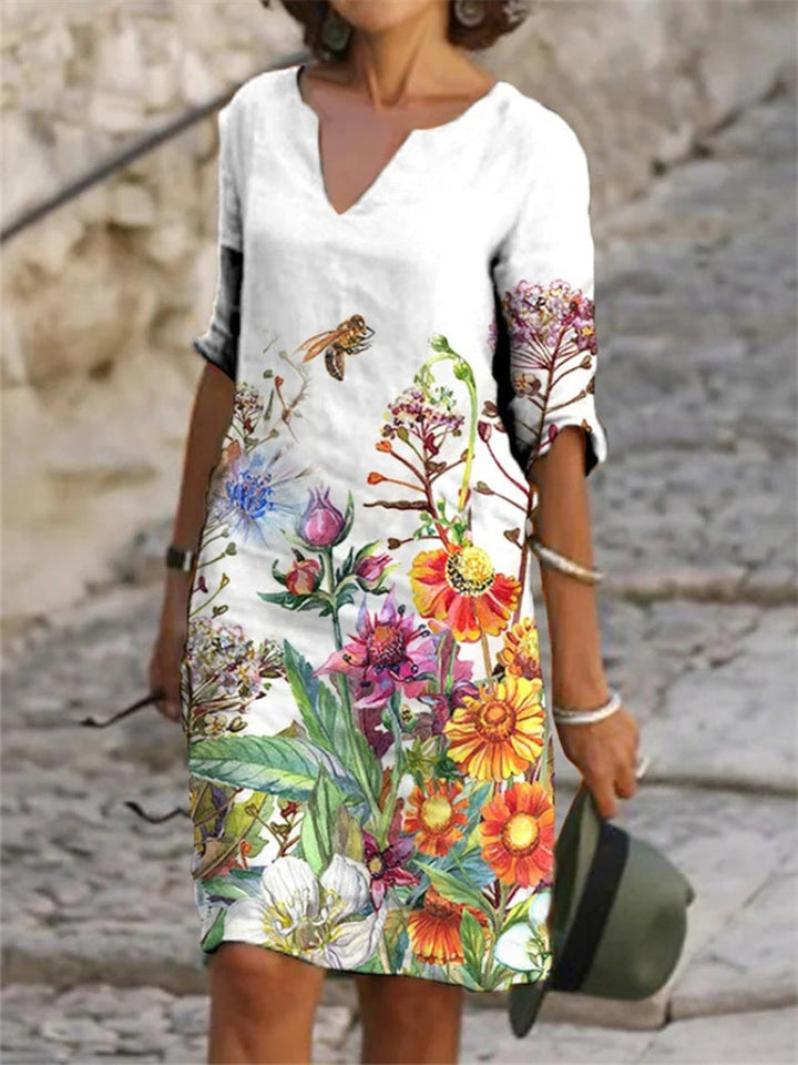 Flora | Charming floral linen dress