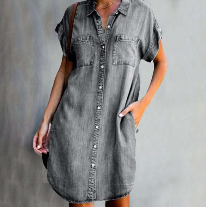 VANNA | Summer women's dress in jeans style