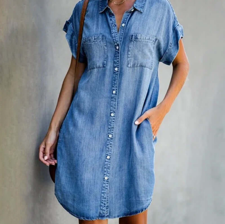 VANNA | Summer women's dress in jeans style