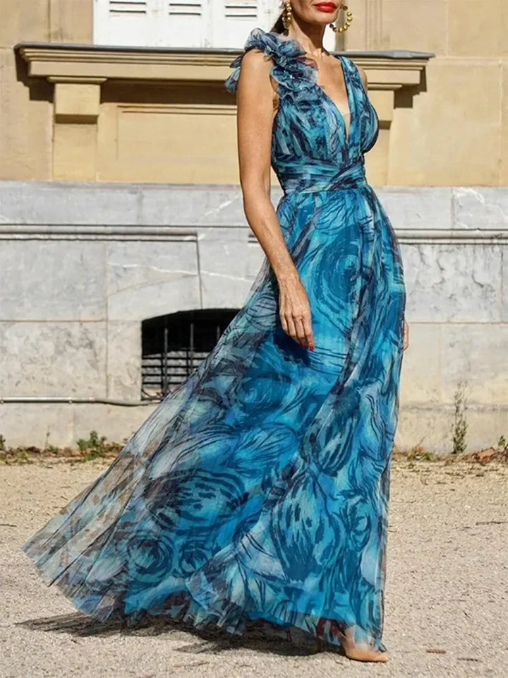 Macy™ | PEACOCK BLUE MAXI DRESS